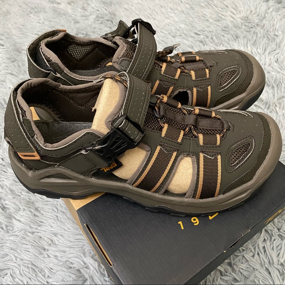 Men's Teva Omnium 2 Fisherman Sandals 1019180/BLKO Black Olive | Sz 9